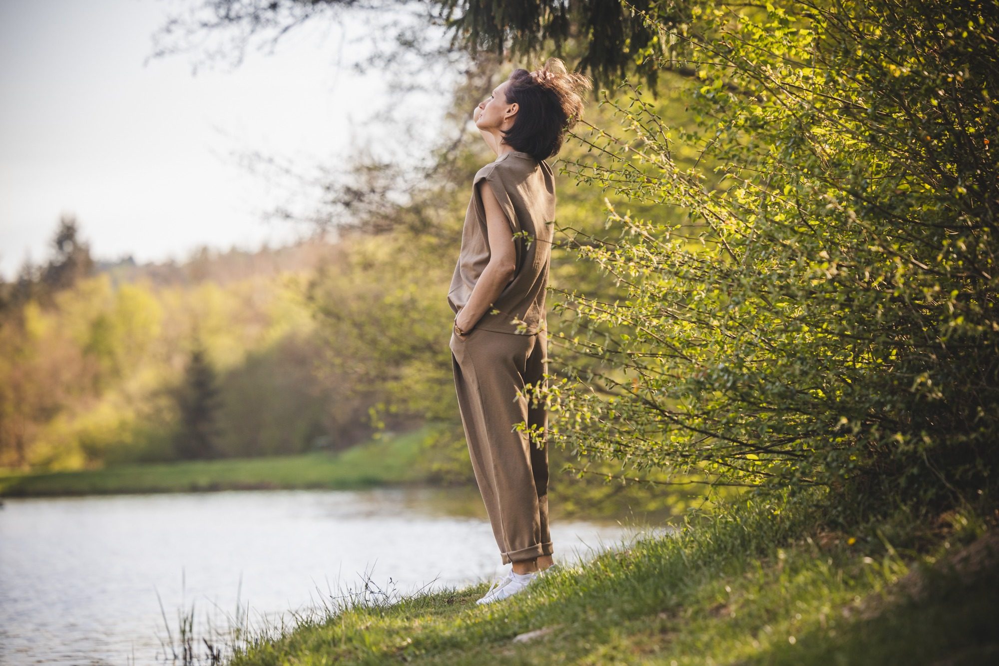 Fastenwandern in Heidenrod Fastenleiterin Larissa am See